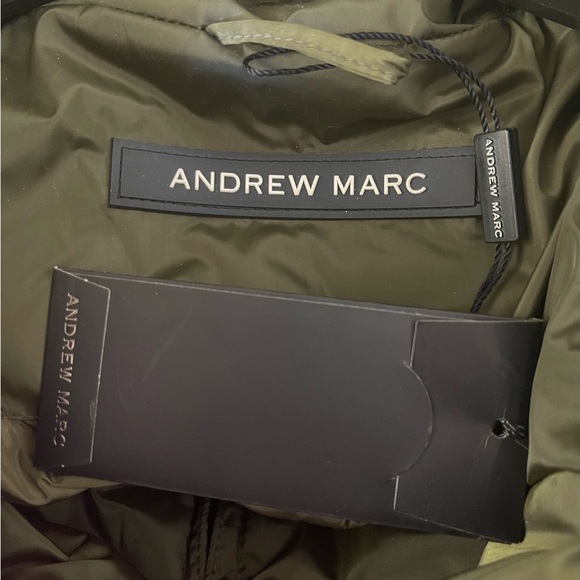 Andrew Marc long deep olive long puffer - Picture 6 of 9